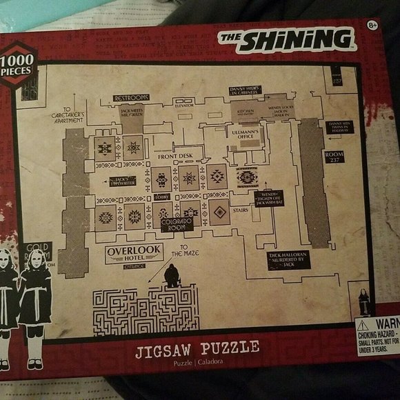 The Shining 80's Horror Movie Jigsaw Puzzle Map 1000 Pieces Jack Nicholson New - Picture 2 of 2